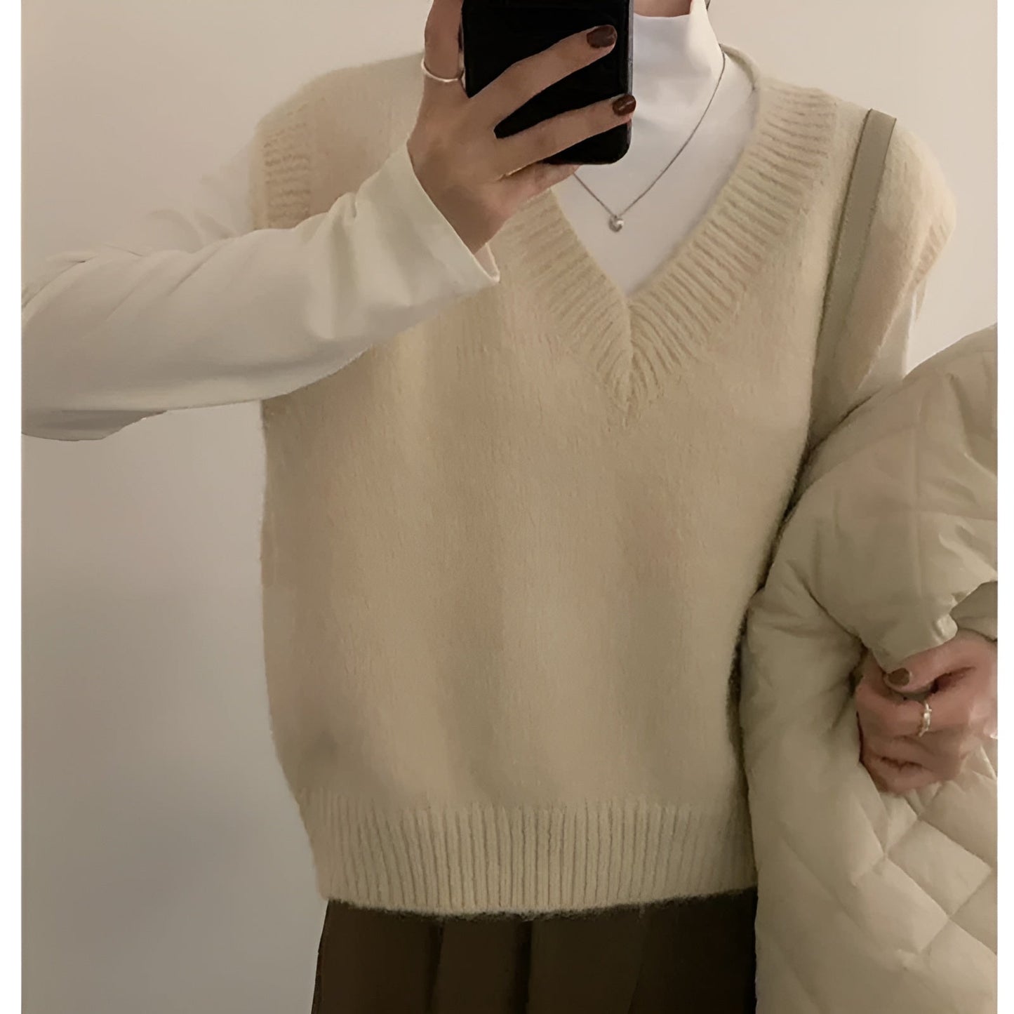 Freja | Stickad Oversize Väst för Trendig Lager-På-Lager-Stil