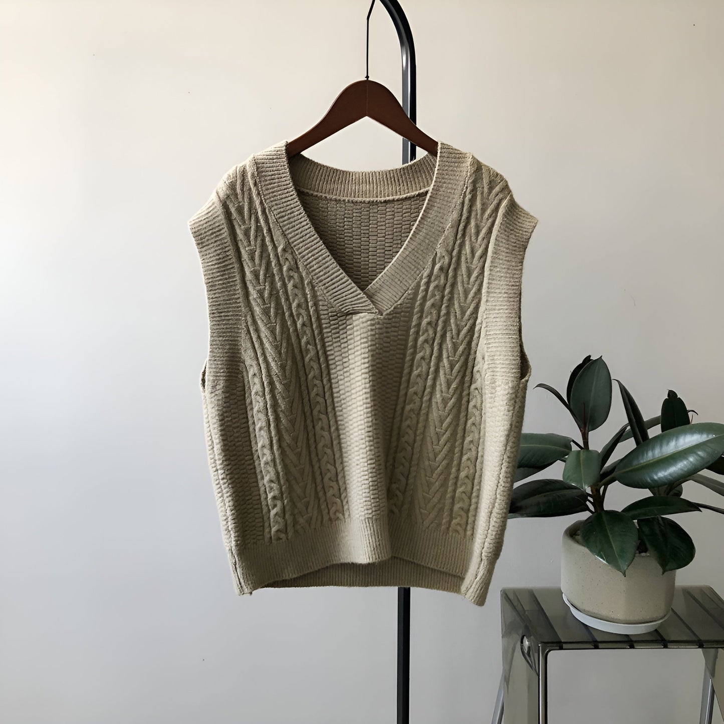 Rose-Marie | Lång Stickad Cardigan med Trendig Oversize Look