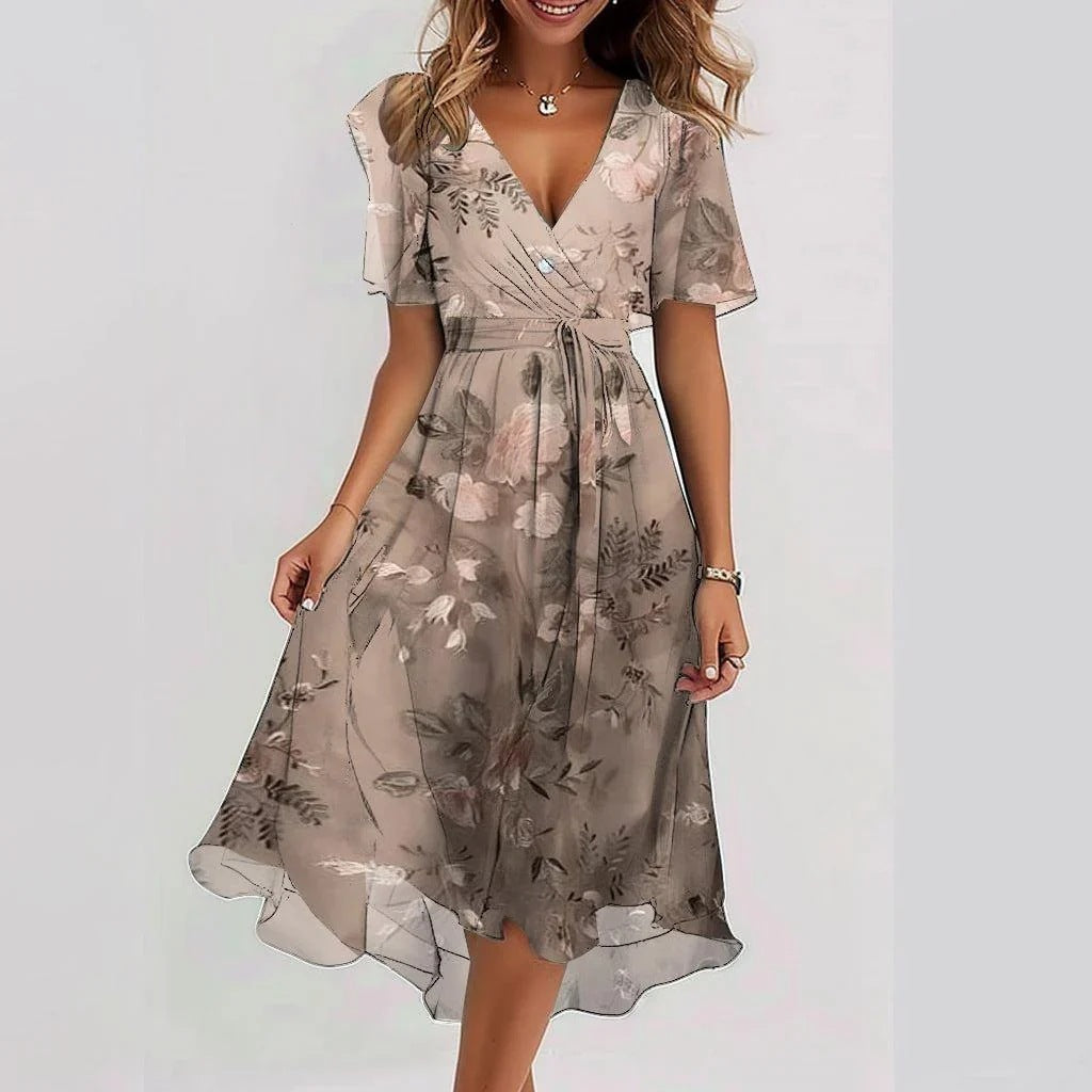 Priscilla | Elegant kortärmad klänning för en tidlös och feminin look