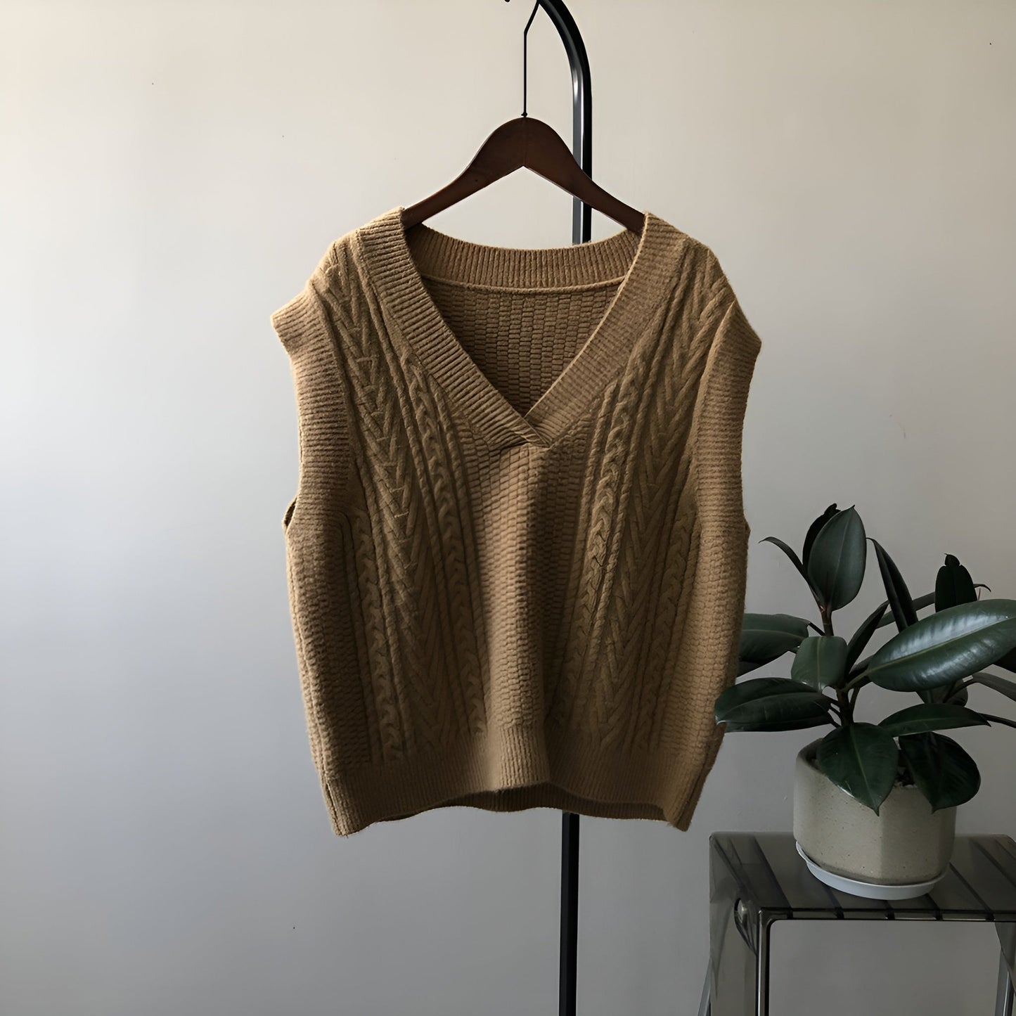 Rose-Marie | Lång Stickad Cardigan med Trendig Oversize Look