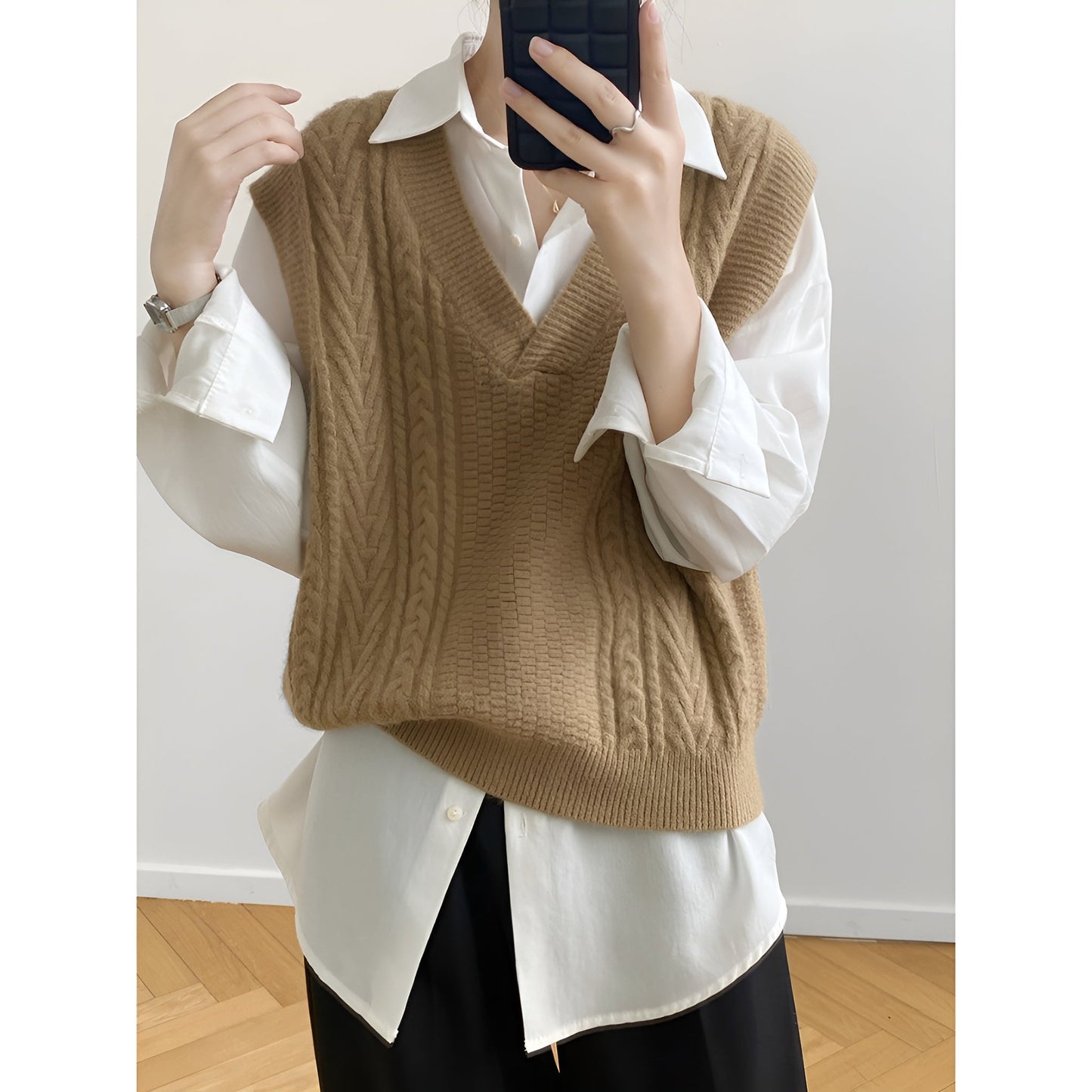 Rose-Marie | Lång Stickad Cardigan med Trendig Oversize Look