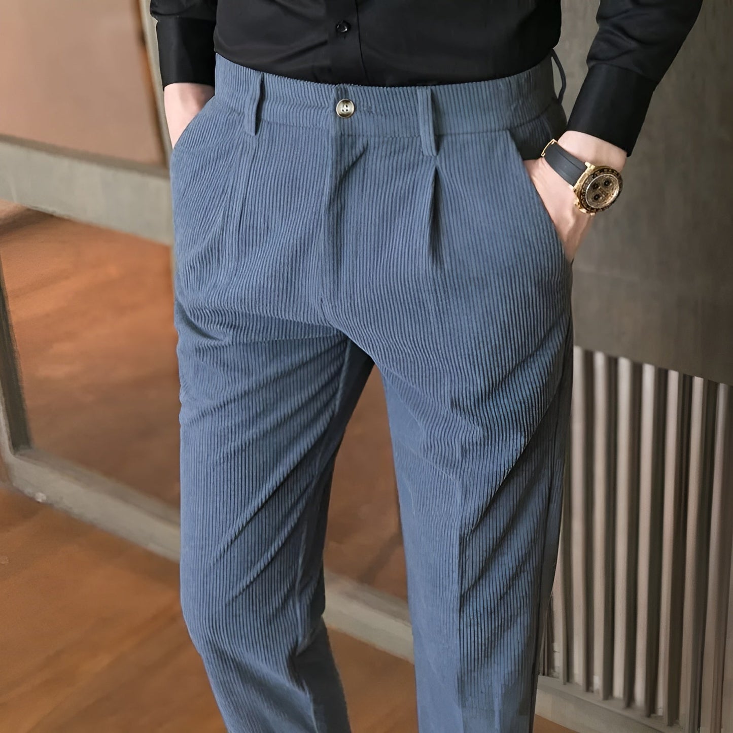 Niklas | Bekväma Manchesterbyxor för Hög Komfort