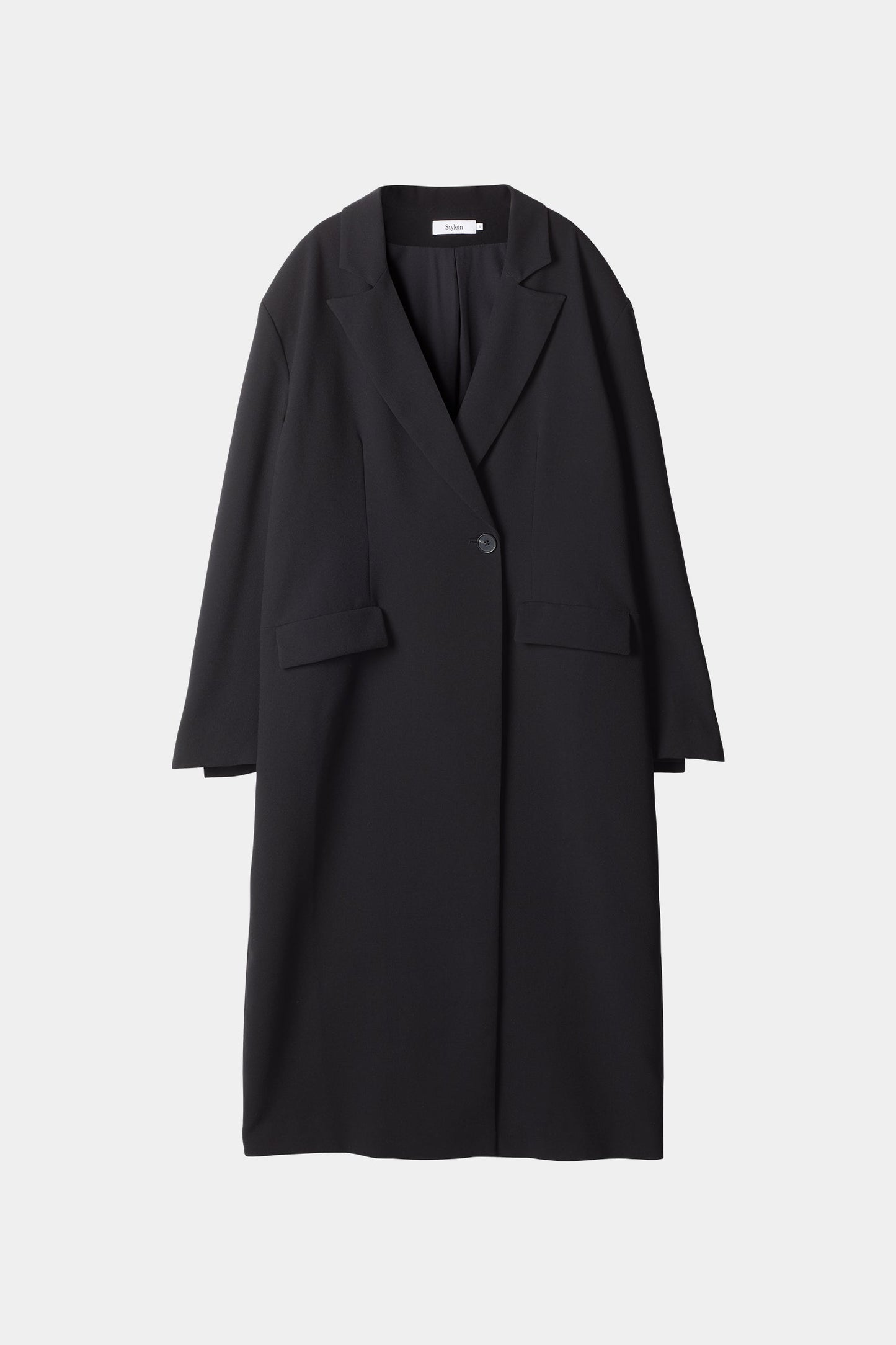 Saga | Elegant Dubbelknäppt Kappa i Lyxig Crepe