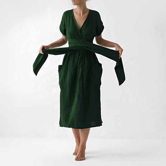 Tasha - Elegant linneklänning