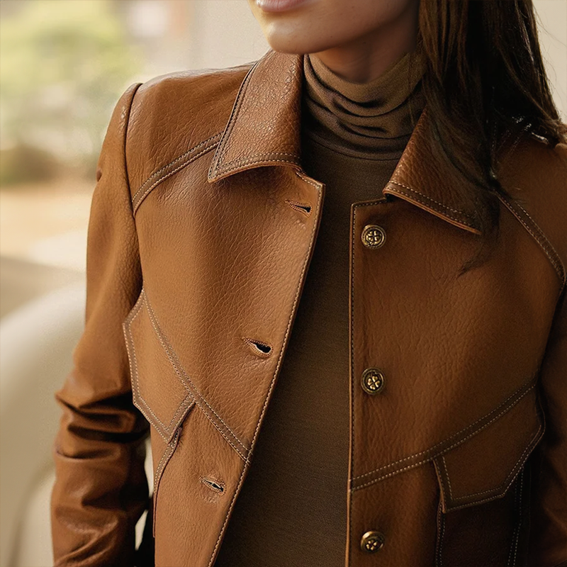 Ingrid | Premium Vintage Läderjacka
