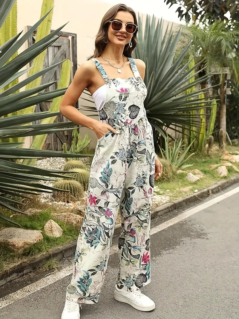 Klara - Jumpsuit med blommigt tryck