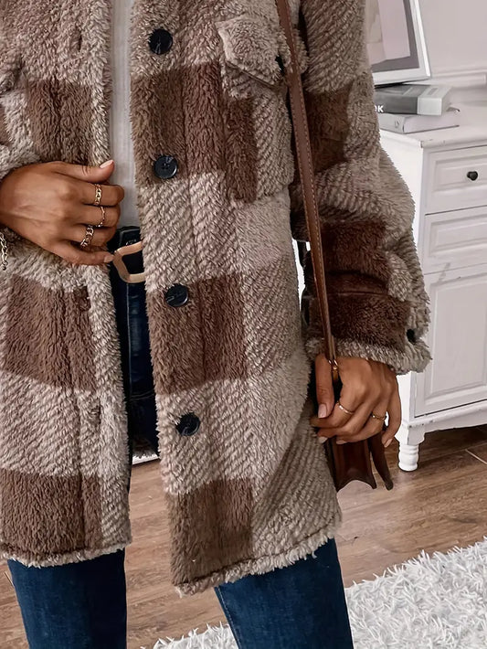 Rami | Mysig rutig fleecejacka