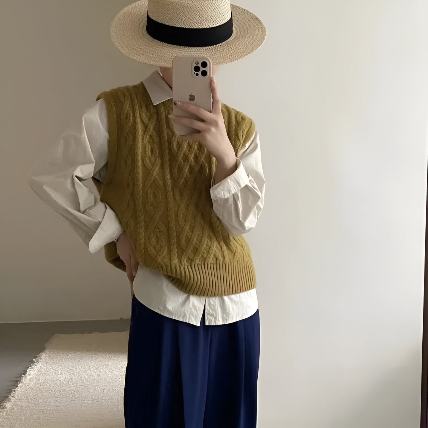 Ann-Marie | Trendig Långstickad Cardigan för Lager-På-Lager-Stil