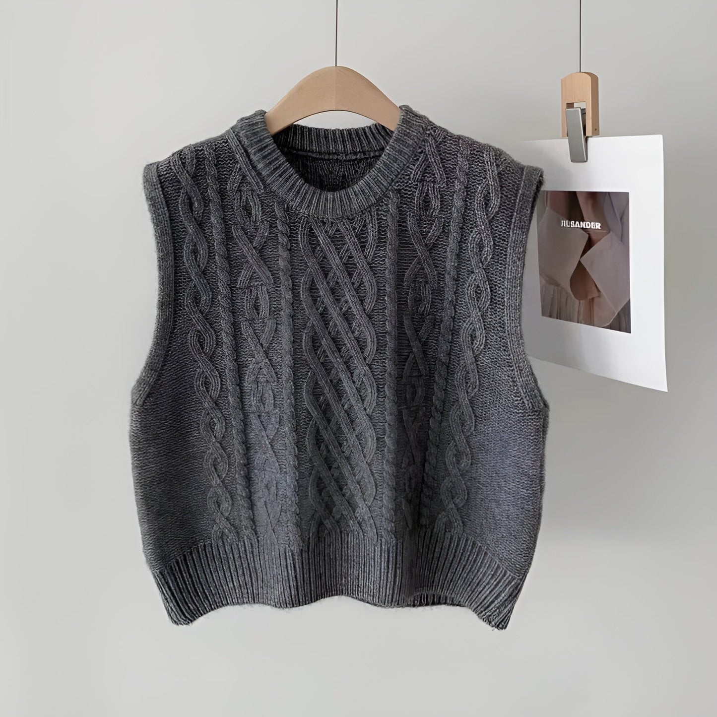 Ann-Marie | Trendig Långstickad Cardigan för Lager-På-Lager-Stil