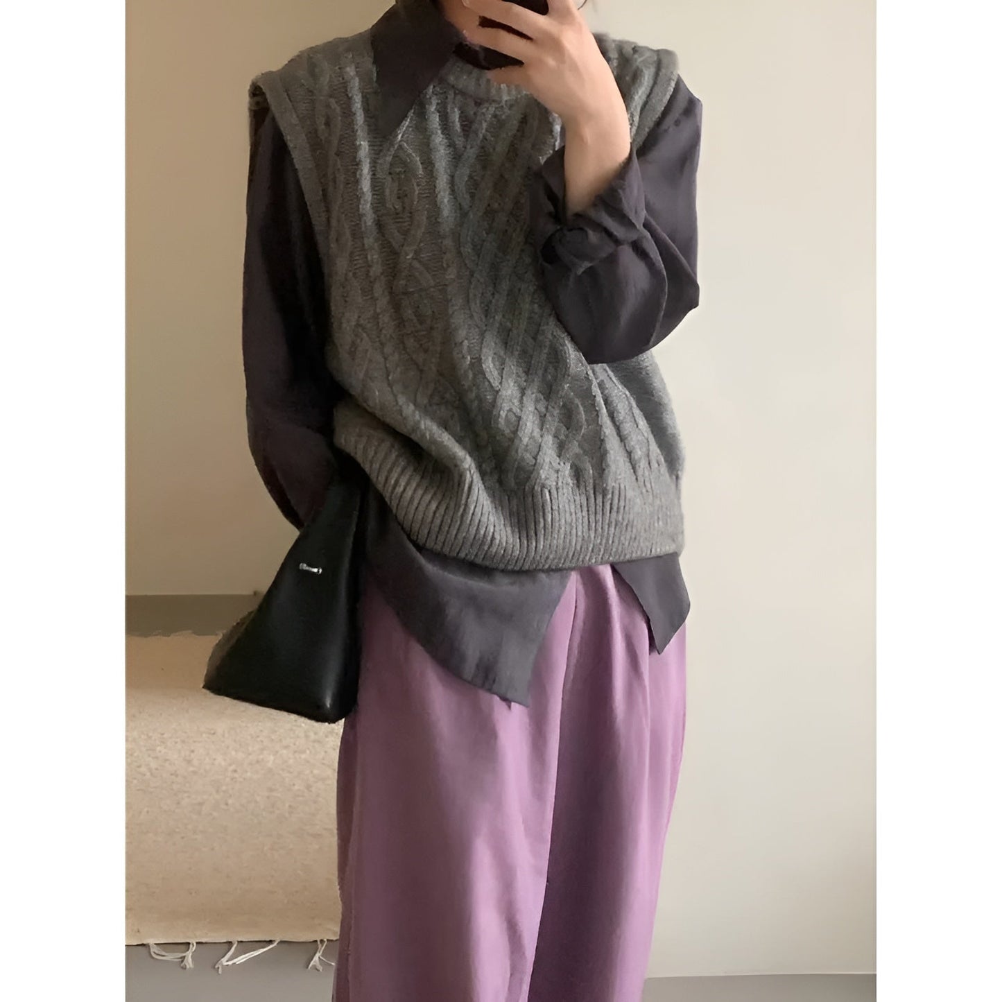 Ann-Marie | Trendig Långstickad Cardigan för Lager-På-Lager-Stil