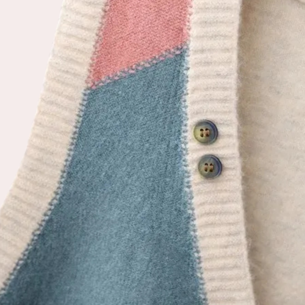 Anette | Trendig Stickad Kofta för Kvinnor