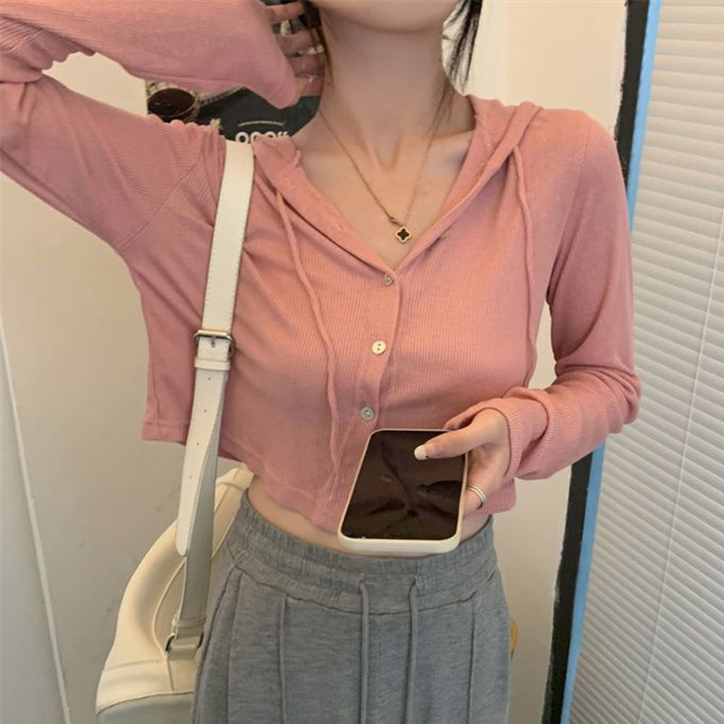 Alix | Mysig grå cardigan med huva