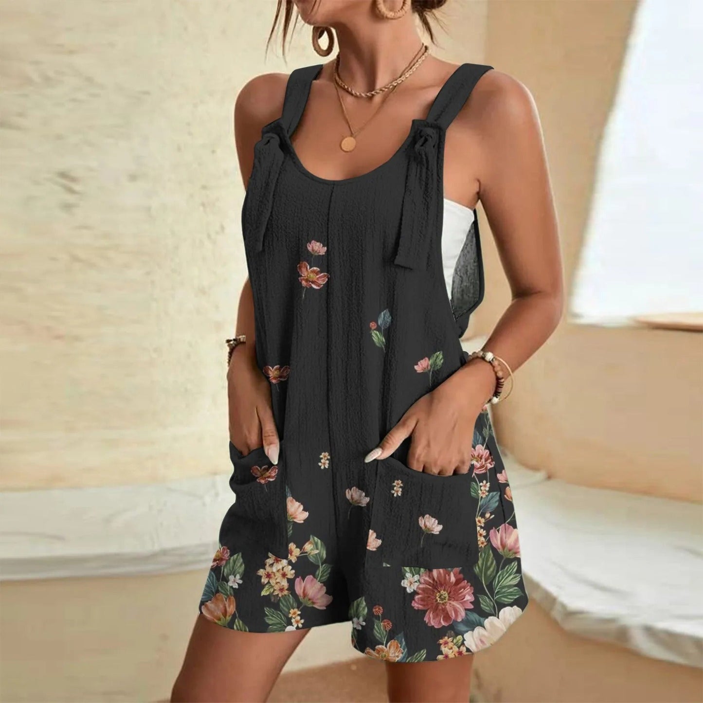 Lourdes - Jumpsuit med blommigt tryck