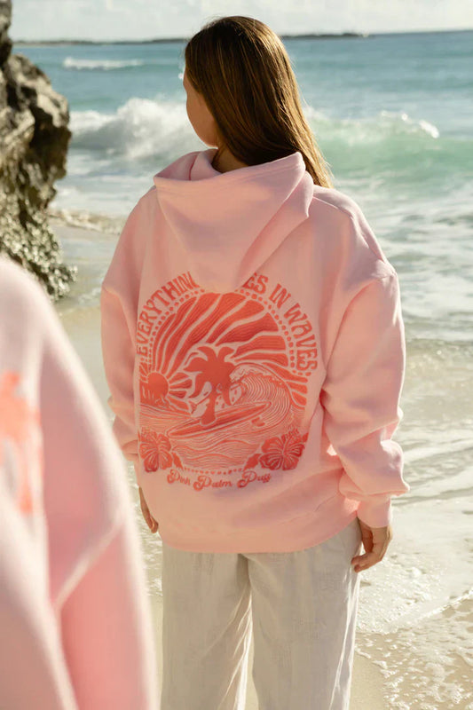 Lykke | Hoodie med tropisk grafik