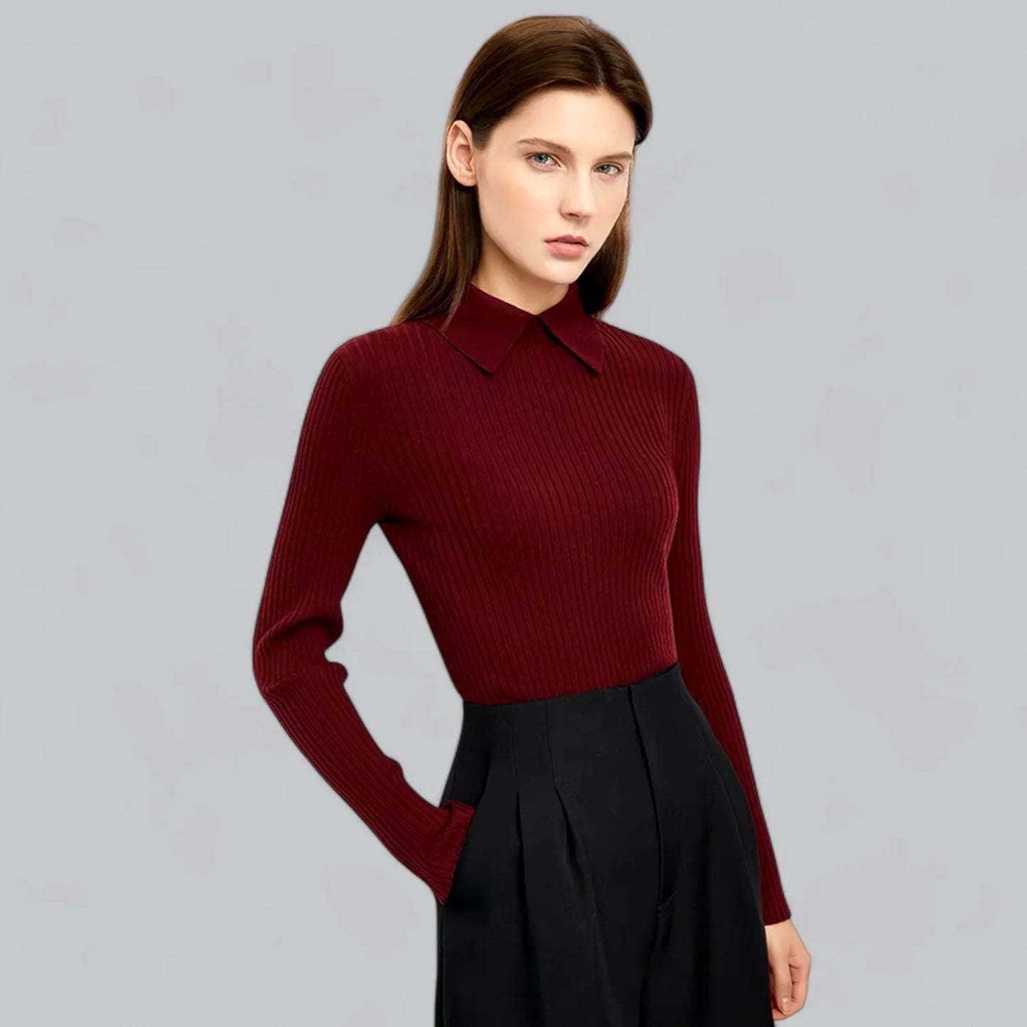 Sofia | Premium Ribbad Polotröja