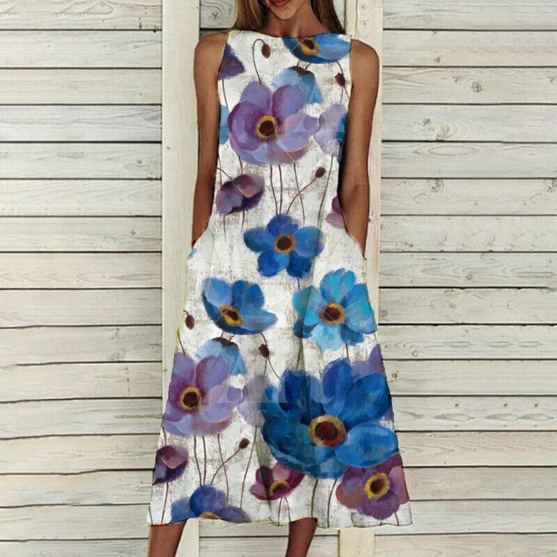 Vanessa - Elegant klänning med blommigt mönster