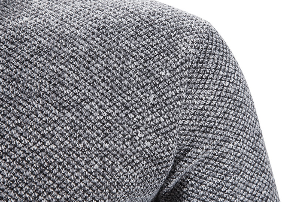 Josef | Klassisk Stickad Tröja Med Ståkrage Och Dragkedja För Män