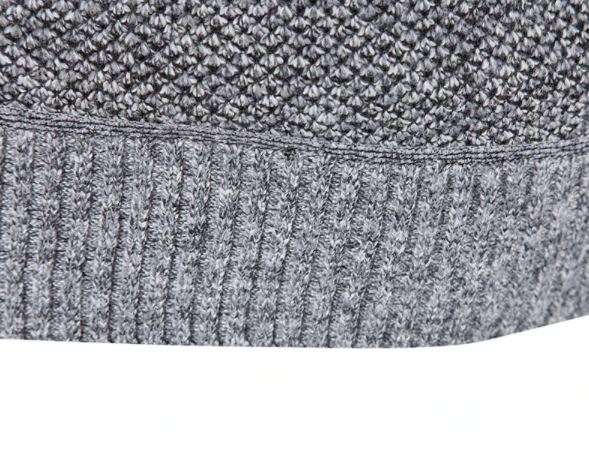 Josef | Klassisk Stickad Tröja Med Ståkrage Och Dragkedja För Män