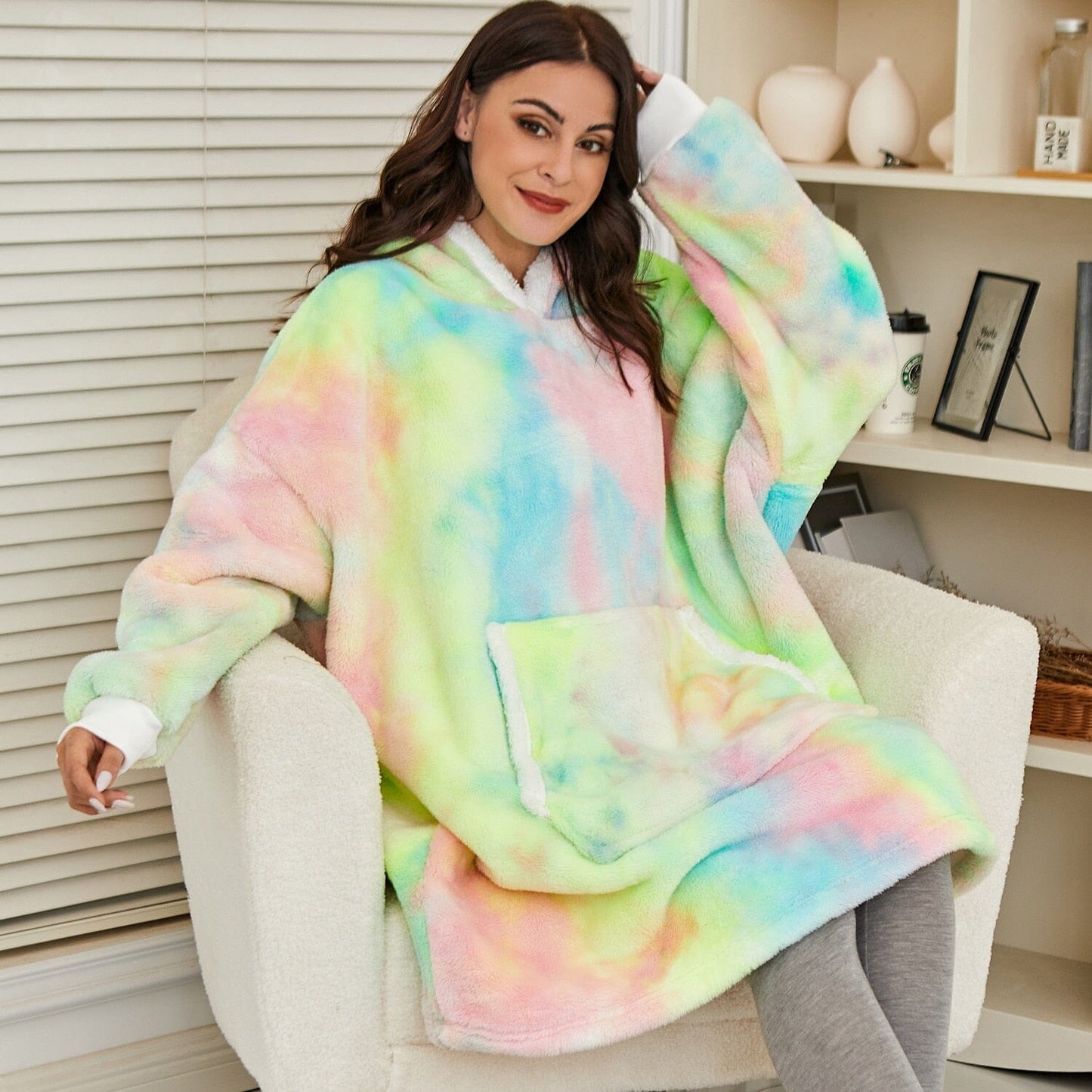 Liv | Mysig och värmande filt-hoodie för kvinnor