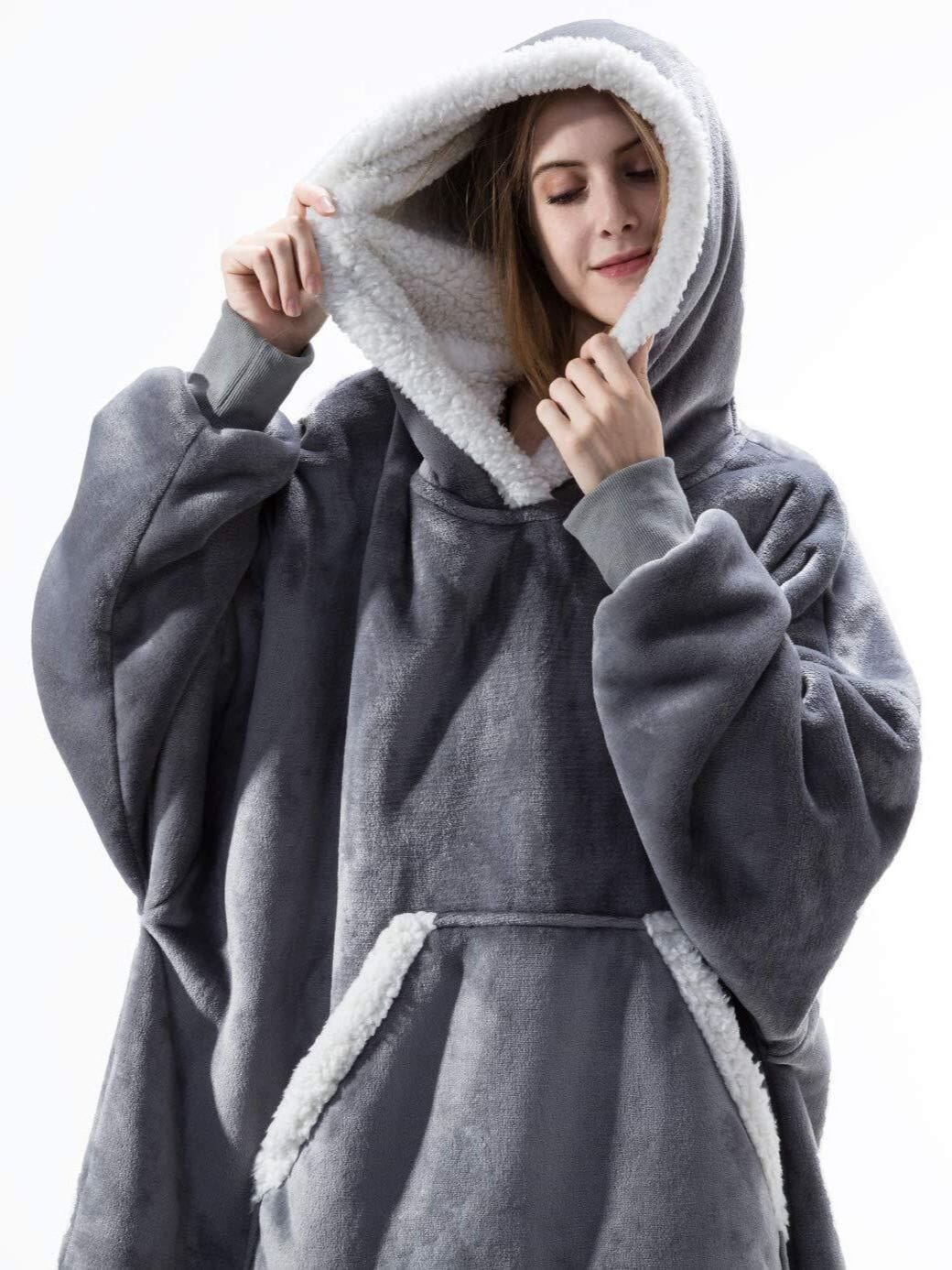 Liv | Mysig och värmande filt-hoodie för kvinnor