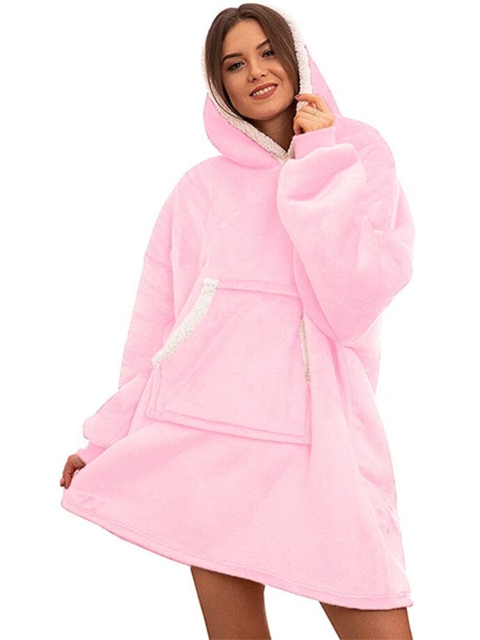 Liv | Mysig och värmande filt-hoodie för kvinnor