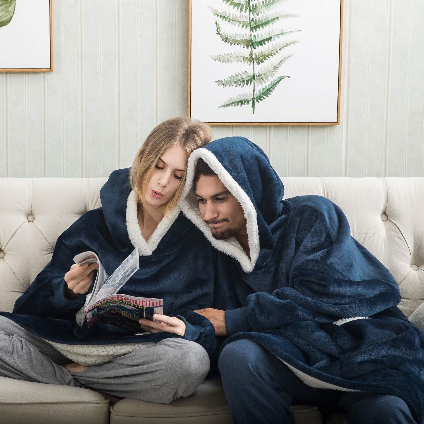 Liv | Mysig och värmande filt-hoodie för kvinnor