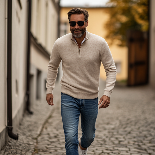 Carl | Klassisk och bekväm half-zip Tröja