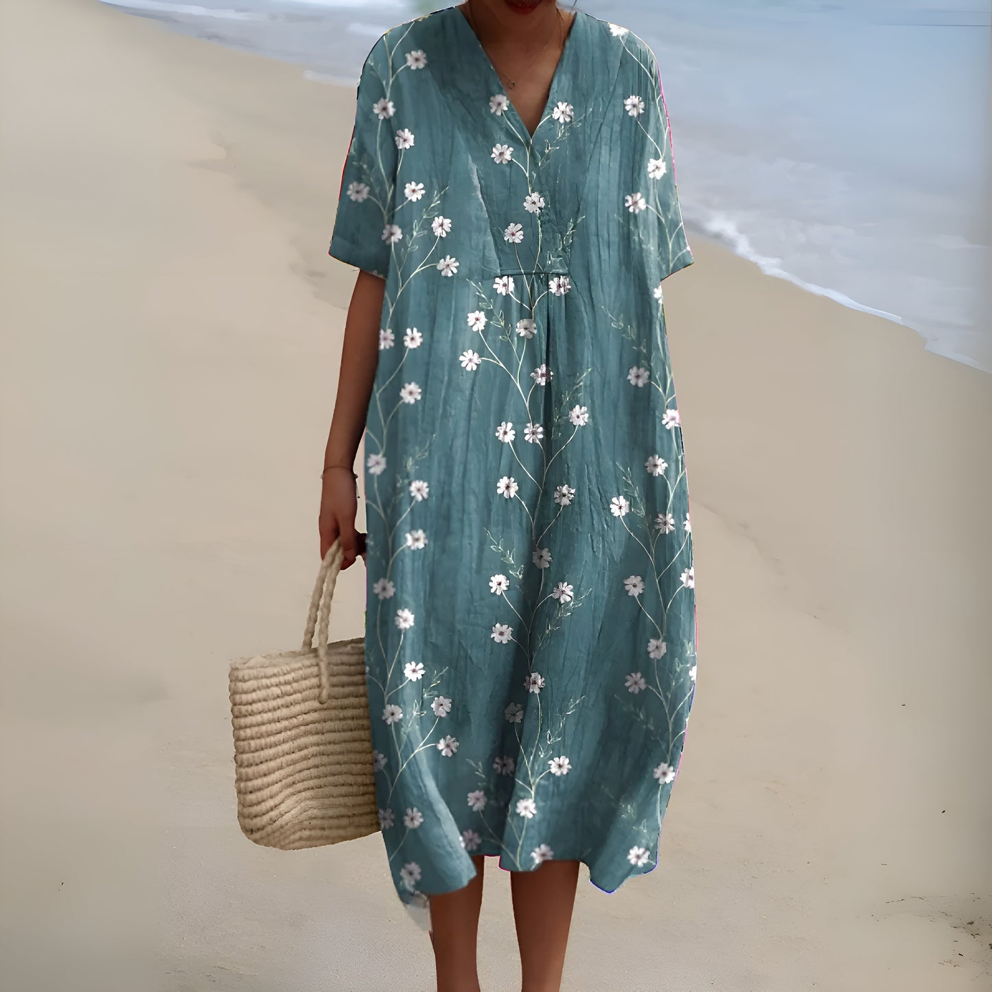 Birgitta | Lätt Sommarklänning Med Ledig Passform