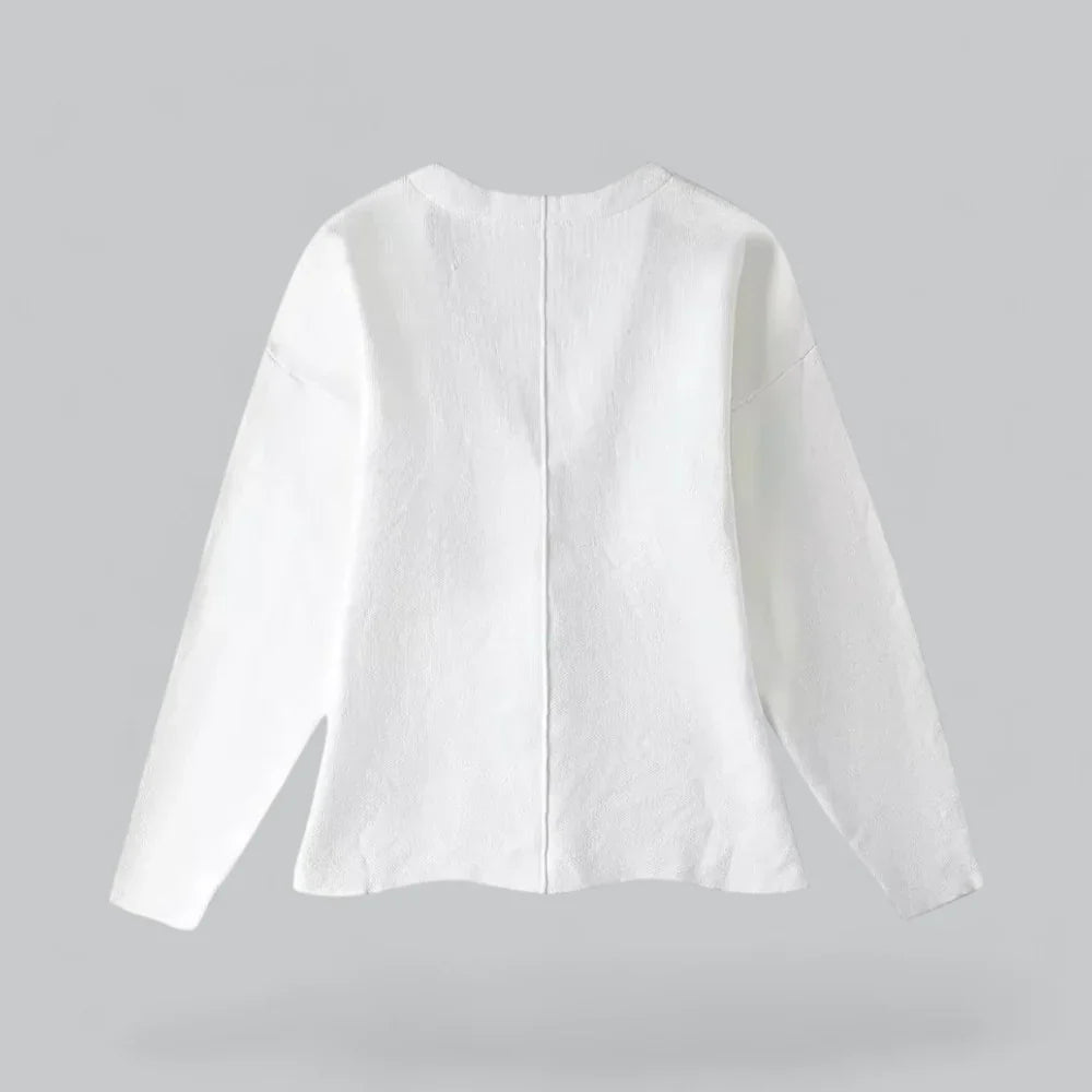 Petra | Elegant V-ringad Mjukstickad Kofta