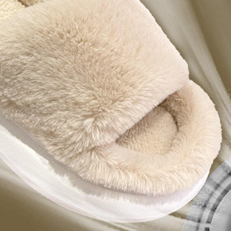 Sally | Fodrade och värmande tofflor med tjock sula för kvinnor