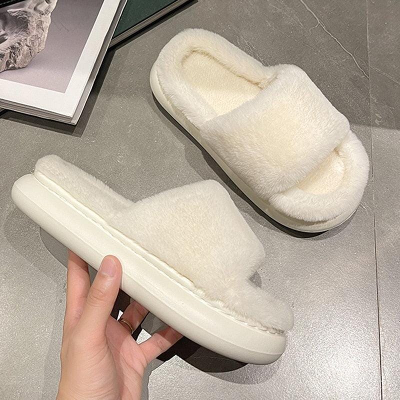 Sally | Fodrade och värmande tofflor med tjock sula för kvinnor