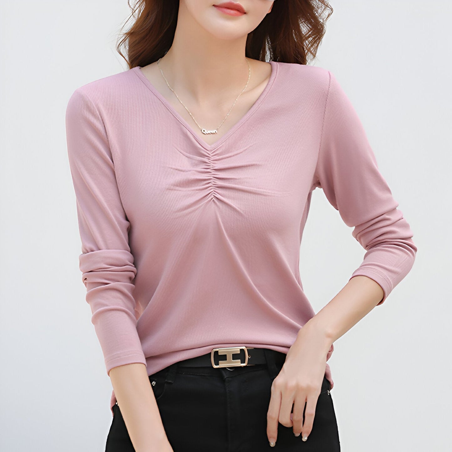 Annegret | Snygg & mysig höststickad tröja