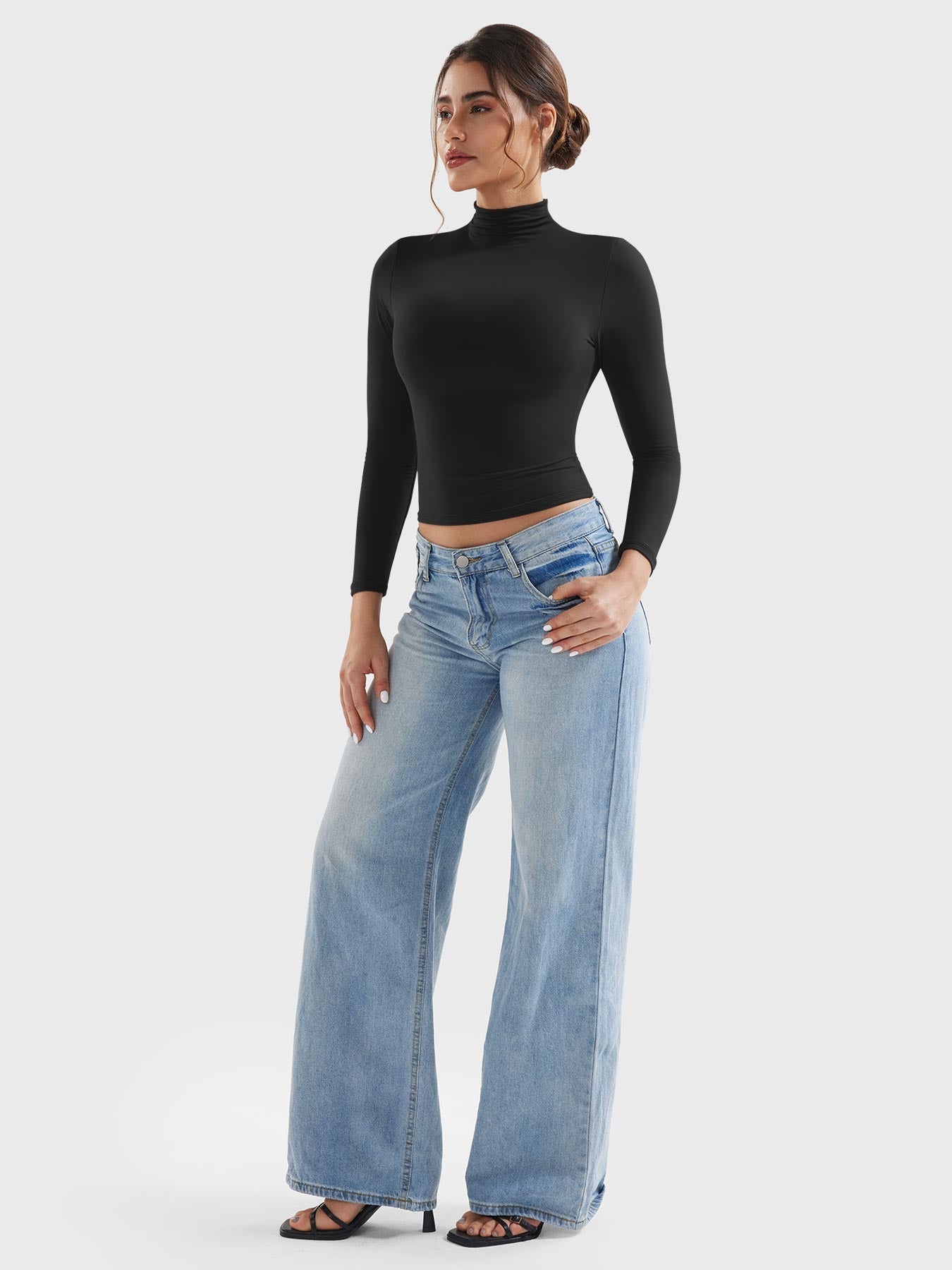 Sariah | Stilren Turtleneck Tröja med Långa Ärmar