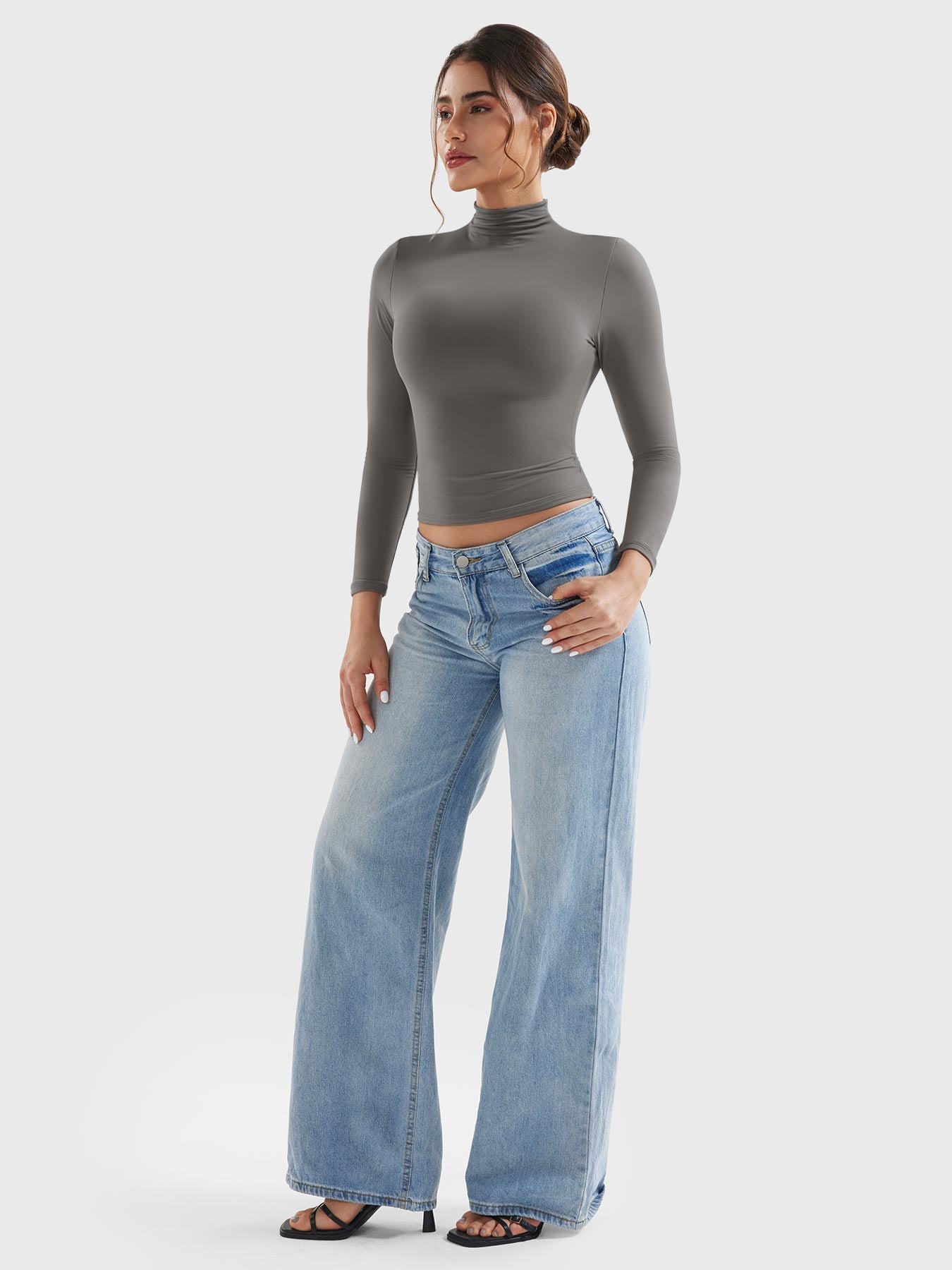 Sariah | Stilren Turtleneck Tröja med Långa Ärmar