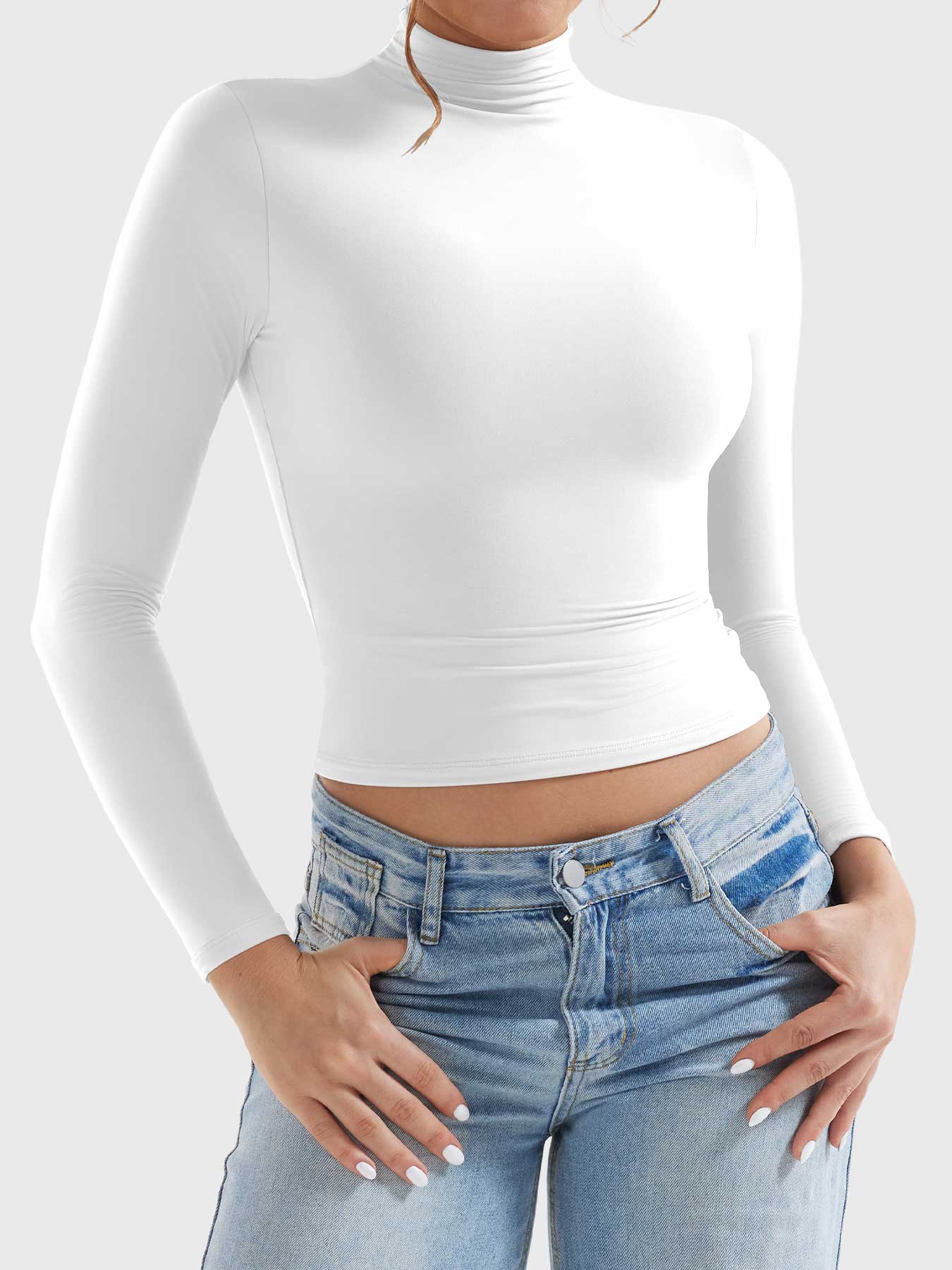 Sariah | Stilren Turtleneck Tröja med Långa Ärmar