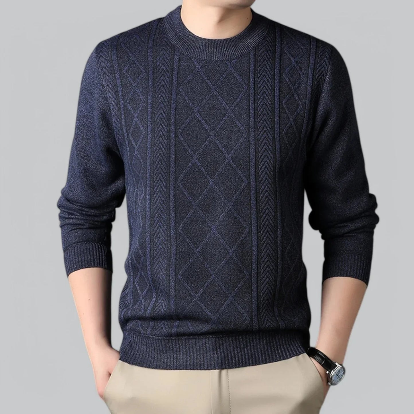 Patrik | Mjuk och Stilig Stickad Herrtröja