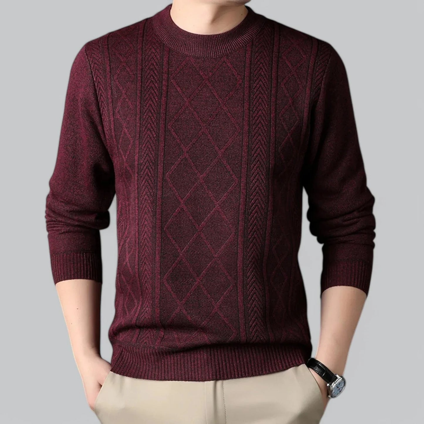 Patrik | Mjuk och Stilig Stickad Herrtröja