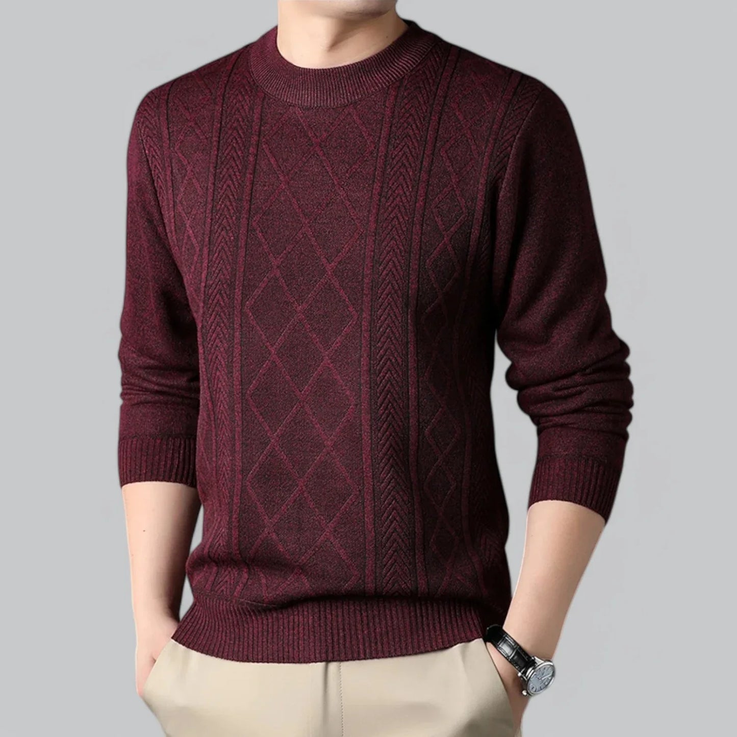 Patrik | Mjuk och Stilig Stickad Herrtröja