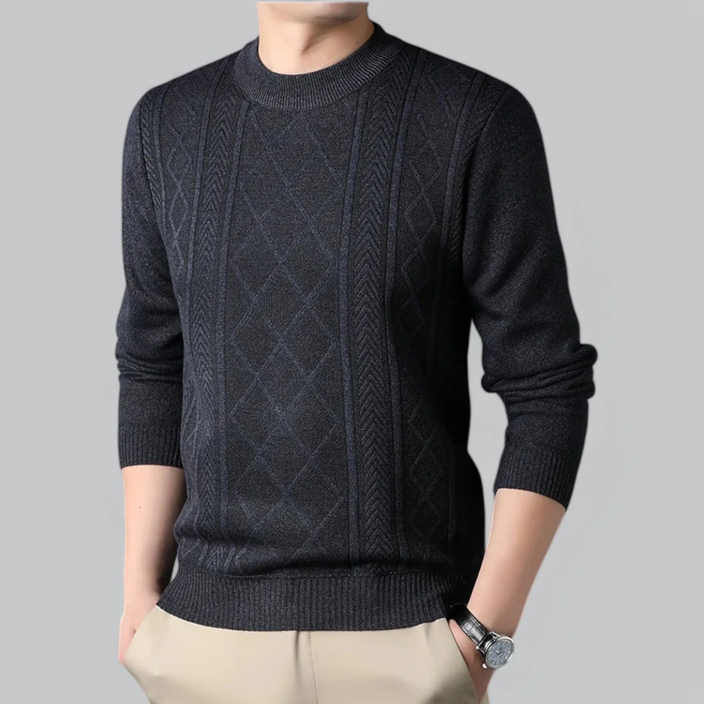 Patrik | Mjuk och Stilig Stickad Herrtröja