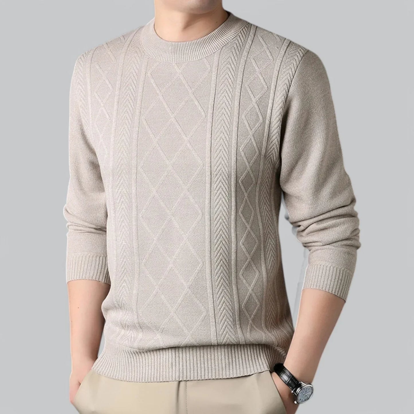 Patrik | Mjuk och Stilig Stickad Herrtröja