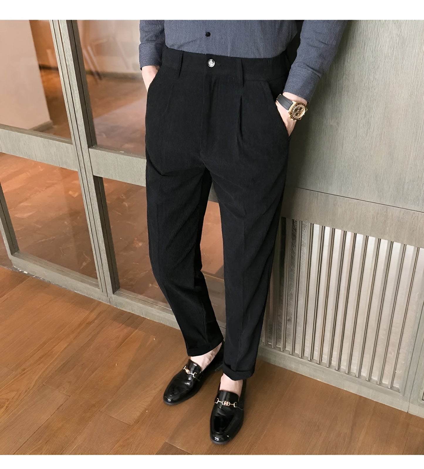 Niklas | Bekväma Manchesterbyxor för Hög Komfort