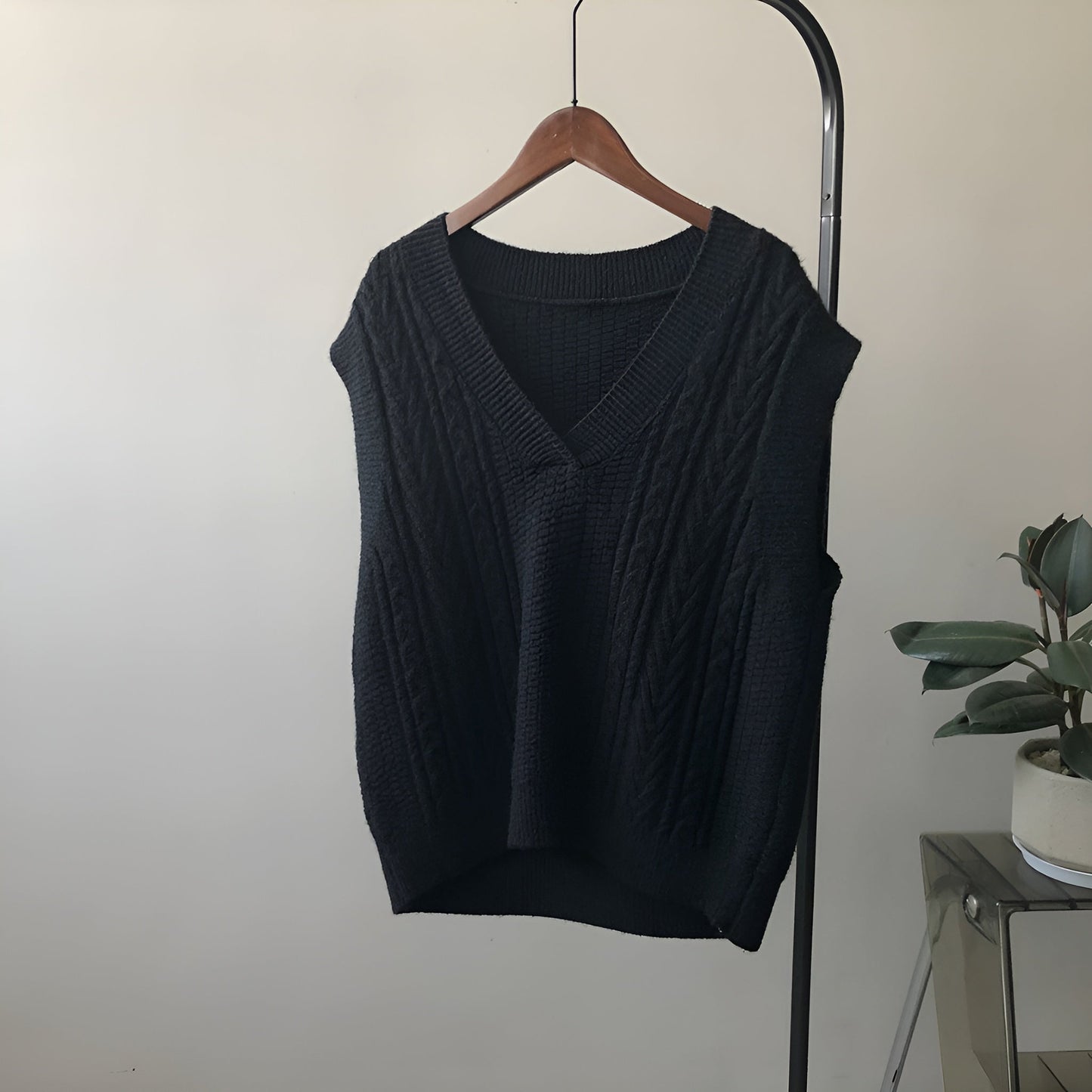 Rose-Marie | Lång Stickad Cardigan med Trendig Oversize Look